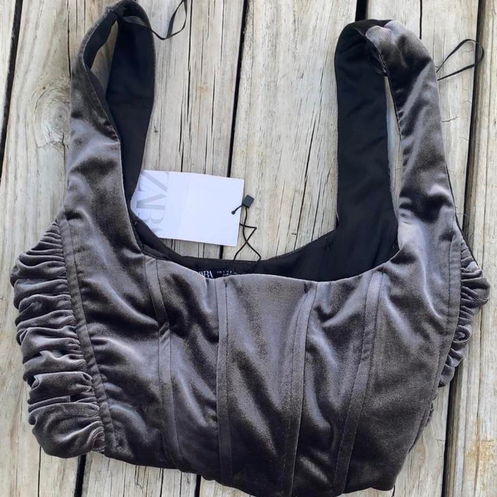 Zara Velvet Corset Top